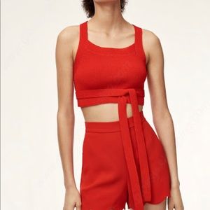 Aritzia Wilfred Cayenne Crop top